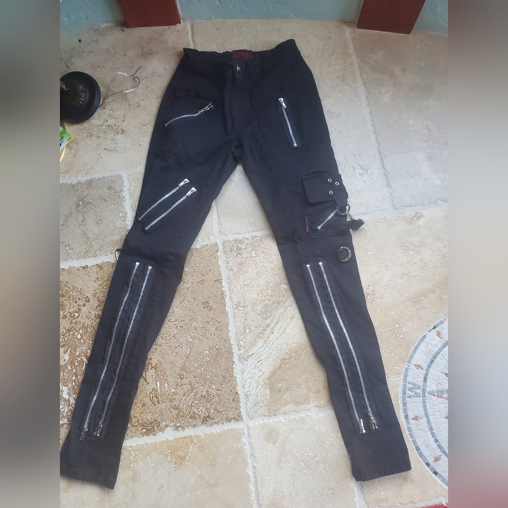 Tripp black zipper pants, size 26